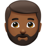 男士：中深色肤色，胡须emoji素材一 160x160像素