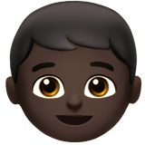 男孩：深色肤色emoji素材一 160x160像素