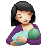 喂奶：浅肤色emoji素材一 160x160像素