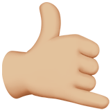 666、打电话手：中等浅肤色emoji素材一 160x160像素