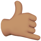 666、打电话手：中等肤色emoji素材一 160x160像素