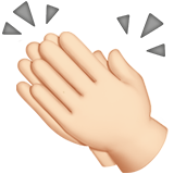 拍手：浅肤色emoji素材一 160x160像素