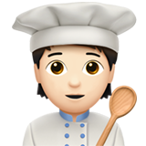 厨师：浅肤色emoji素材一 160x160像素