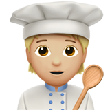 厨师：中浅肤色emoji素材一 160x160像素
