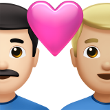 情侣: 男人男人较浅肤色中等-浅肤色emoji素材一 160x160像素