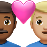 情侣: 男人男人中等-深肤色中等-浅肤色emoji素材一 160x160像素