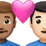 情侣: 男人男人中等肤色较浅肤色emoji素材一 160x160像素