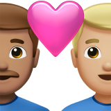 情侣: 男人男人中等肤色中等-浅肤色emoji素材一 160x160像素