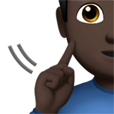 聋人：深色肤色emoji素材一 160x160像素