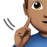 聋人：中等肤色emoji素材一 160x160像素
