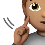 聋人：中等肤色emoji素材一 160x160像素