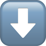 向下箭头emoji素材一 160x160像素