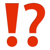 感叹号问号emoji素材一 160x160像素