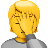 单手捂脸的人emoji素材一 160x160像素