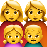 家庭:女人,女人,女孩,男孩emoji素材一 160x160像素