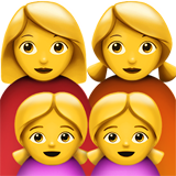家庭：女人，女人，女孩，女孩emoji素材一 160x160像素