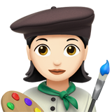 女艺术家：浅肤色emoji素材一 160x160像素