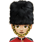 女警卫：中浅肤色emoji素材一 160x160像素