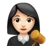 女法官：肤色浅emoji素材一 160x160像素