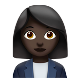 女上班族：深色肤色emoji素材一 160x160像素