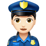 女警官：浅肤色emoji素材一 160x160像素