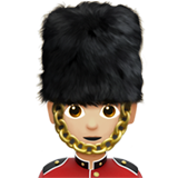 警卫：中浅肤色emoji素材一 160x160像素