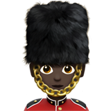 警卫:深色肤色emoji素材一 160x160像素