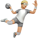 手球运动员：中等浅肤色emoji素材一 160x160像素