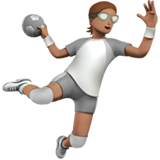 手球运动员：中等肤色emoji素材一 160x160像素