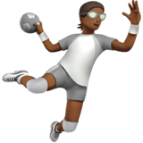 手球运动员：中黑肤色emoji素材一 160x160像素