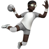 手球运动员：深色肤色emoji素材一 160x160像素