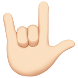 爱你的手势(美国)：浅肤色emoji素材一 160x160像素