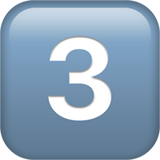 键帽数字3emoji素材一 160x160像素