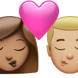 亲吻: 女人男人中等肤色中等-浅肤色emoji素材一 160x160像素