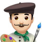 男艺术家：浅肤色emoji素材一 160x160像素