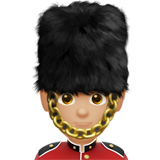 男警卫：中浅肤色emoji素材一 160x160像素