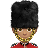 男警卫：中等肤色emoji素材一 160x160像素