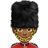 男警卫：中黑肤色emoji素材一 160x160像素