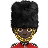 男警卫：深色肤色emoji素材一 160x160像素