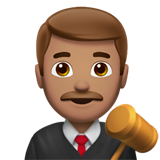 男法官：中等肤色emoji素材一 160x160像素