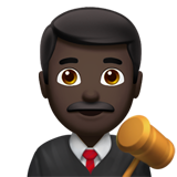 男法官：深色肤色emoji素材一 160x160像素