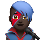男歌手：黑肤色emoji素材一 160x160像素
