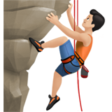 正在攀爬的人：浅肤色emoji素材一 160x160像素