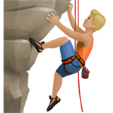 正在攀爬的人：中浅肤色emoji素材一 160x160像素