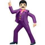 男子舞蹈：浅肤色emoji素材一 160x160像素