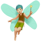 男仙子：中浅肤色emoji素材一 160x160像素