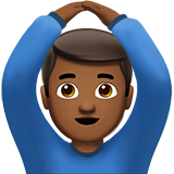 做“好”手势的男人:中黑肤色emoji素材一 160x160像素