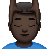 男士按摩：深色肤色emoji素材一 160x160像素