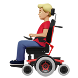 坐电动轮椅的男士：中等肤色emoji素材一 160x160像素
