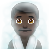 潮湿房间里的男人：深色肤色emoji素材一 160x160像素